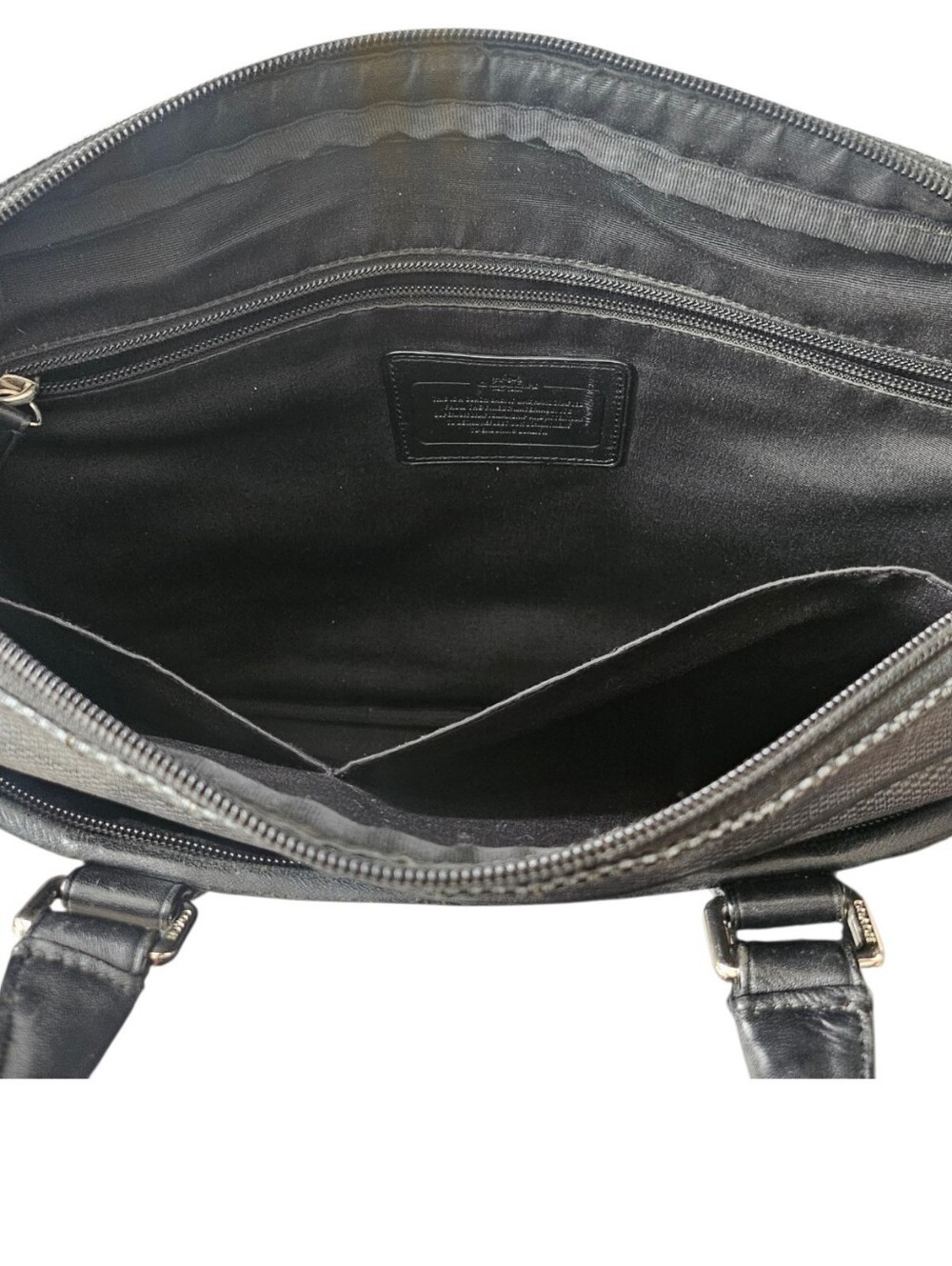 COACH Heritage Check 2-Way Slim Briefcase / Laptop Bag Style F71389 - Picture 5 of 14